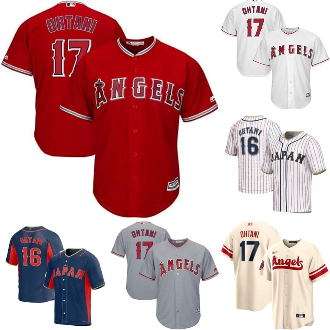 Amazon.co.jp: [DAQI] 大谷翔平 Tシャツ ユニフォームエンジェル #17